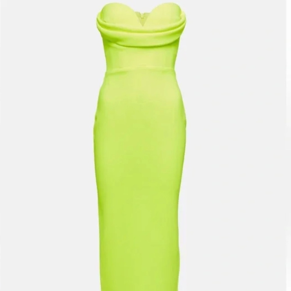 Alex Perry "Darcy" Strapless Crepe Bodycon Dress / Size UK 14 (US Size 10)
